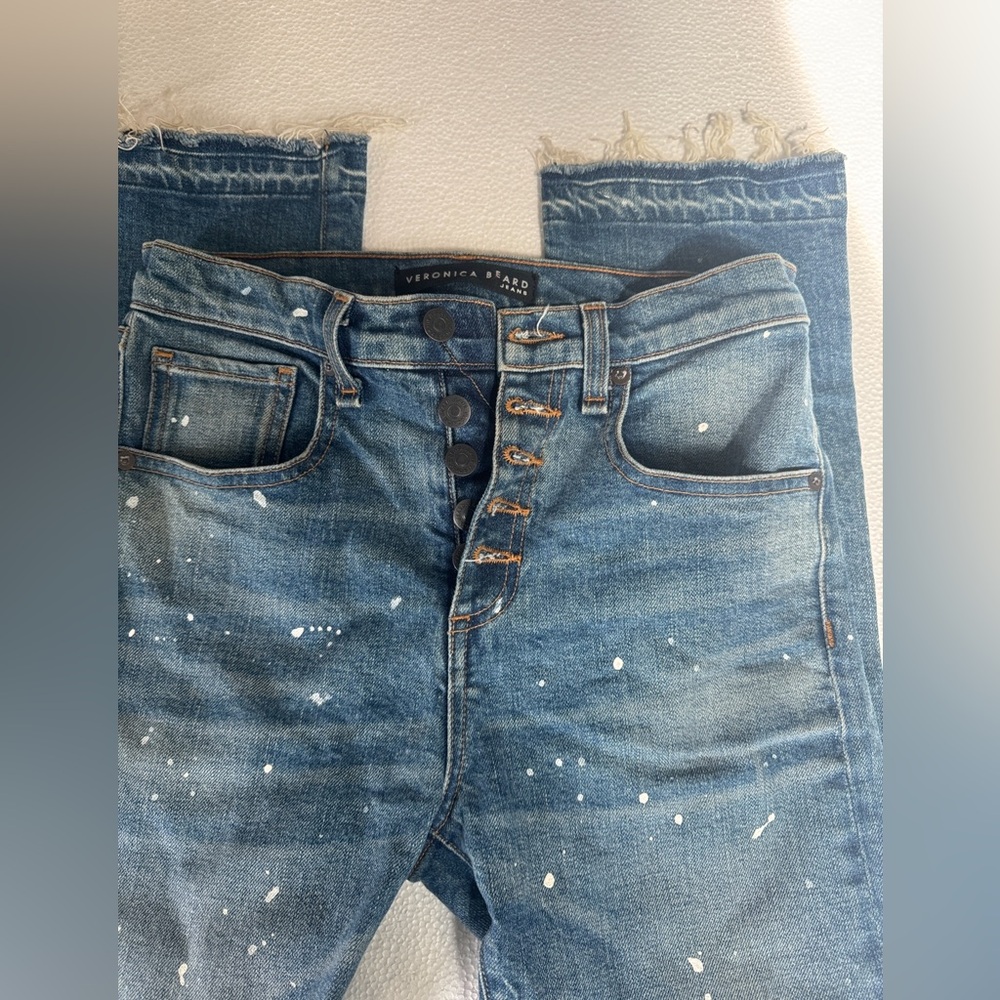 Veronica Beard Paint Splattered Jeans